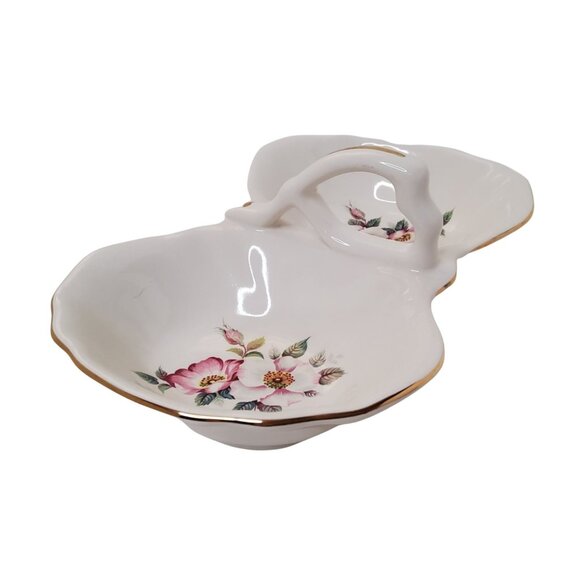 Vintage 1970's House Of Webster "Wild Briar Rose" Pattern Bavarian Server, Divid - Picture 1 of 4